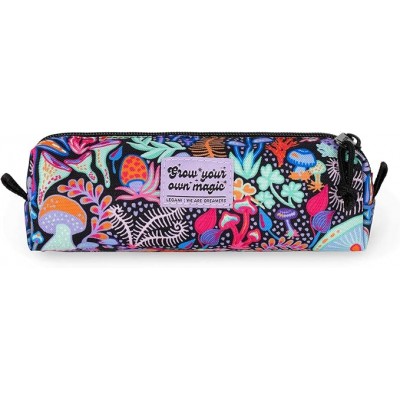 Legami - Astuccio, Chiusura A Zip, Realizzato Da Plastica Riciclata, Resistente, Pratico, 22x6 Cm - Mushrooms