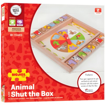 Chiudi La Scatola Animali - Bigjigs Animal Shut The Box