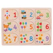 Puzzle Delle Associazioni Numeri E Immagini – Bigjigs Toys