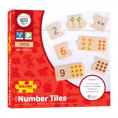 Puzzle Dei Numeri - Bigjigs Number Tiles