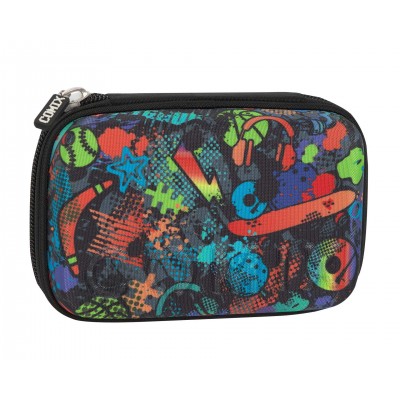 Comix Bright - Astuccio Scuola, Astuccio Maxi Zip Con Set Cancelleria Incluso