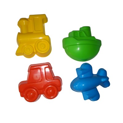 Set 4 Formine Per La Sabbia Veicoli - Cwr 07362