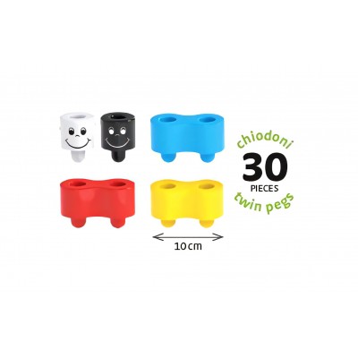 Chiodoni Twin Pegs 30 Pz – Quercetti 14026