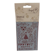 Stencil Happy Birthday – Angel B