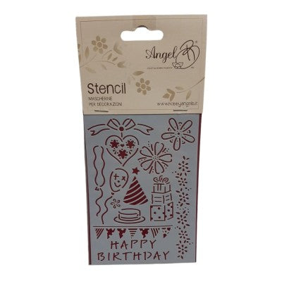 Stencil Happy Birthday – Angel B