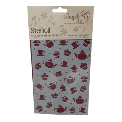 Stencil Tea Time – Angel B