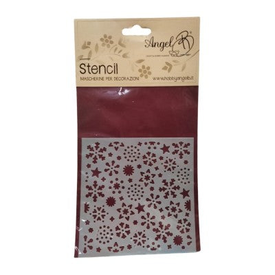 Stencil Fiocchi Di Neve E Fiori - Angel B