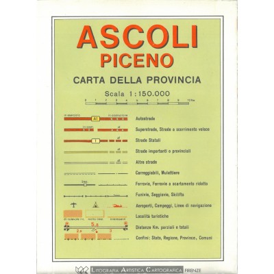 Ascoli Piceno. Carta Della Provincia 1:150.000