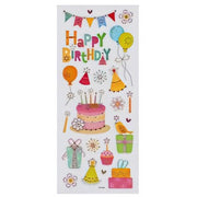 Stickers In Rilievo Con Stampa Metallizzata - Happy Birthday! - Wiler Stk167008