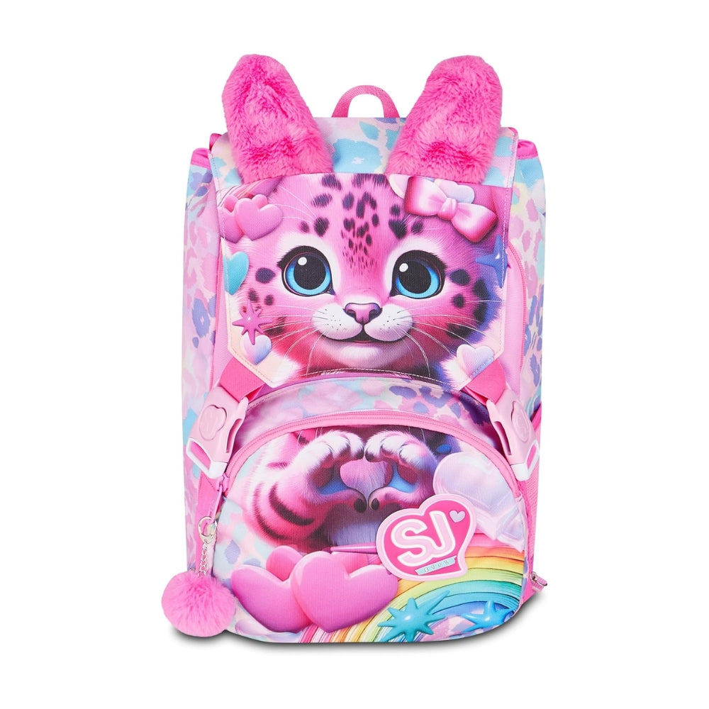 Sj Gang Style Jam Gang Zaino Scuola Estensibile Big Heart Buddy Girl - Rosa, 24 L