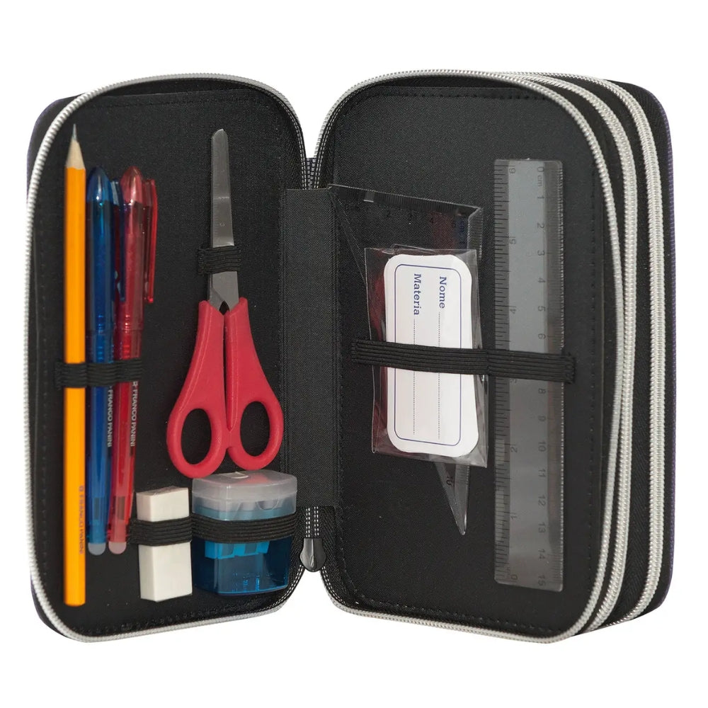 Astuccio 3 Zip Comix WBS Point Completo – Prugna