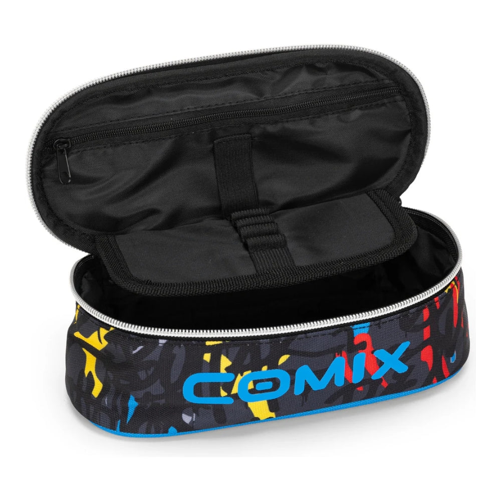 Astuccio Ovale Comix WBS Graffiti - Nero/Blu