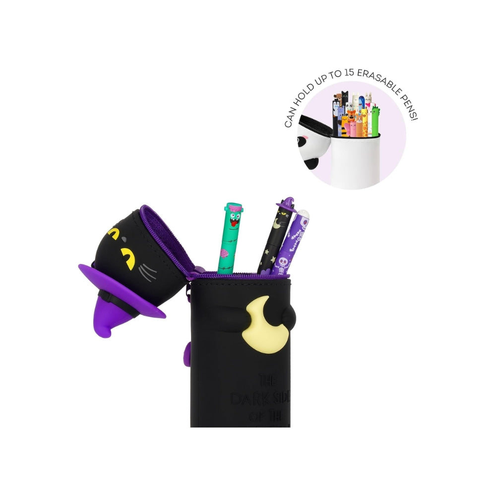 Legami - Kawaii Astuccio Scuola Halloween 2025 in Morbido Silicone, Black Kitty (Limited Edition)