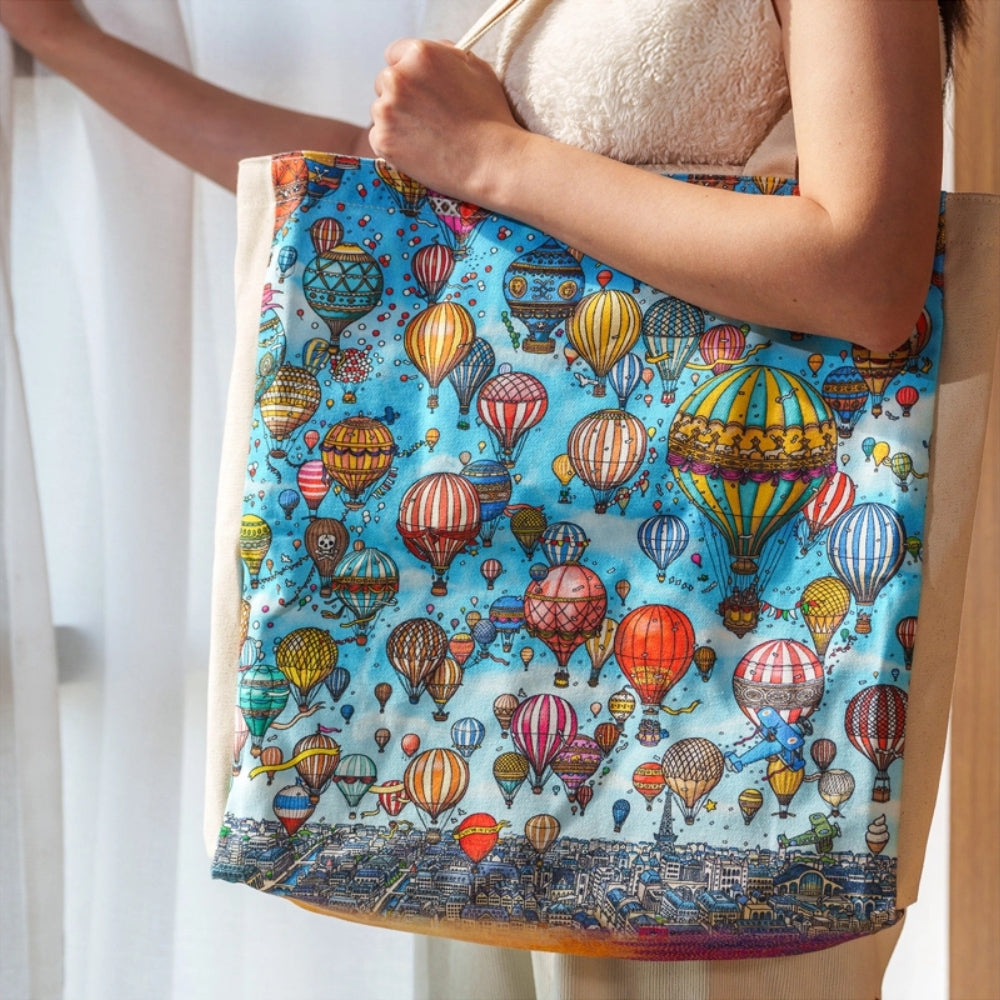 Borsa In Tela Paperblanks - Festival delle Mongolfiere/Giro al Tramonto - Pierre Detective