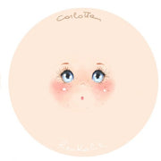 Viso Stampato Su Tessuto Carlotta Ø 19