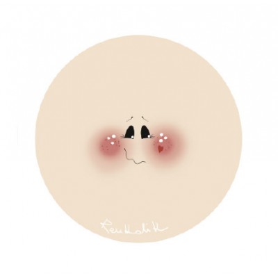 10 Visi Stampati Su Tessuto - Shinny - Diam. 13 - Renkalik