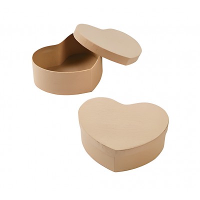 Scatola In Cartone Cuore Piatto 12,5x11x4 Cm