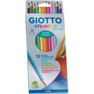 Giotto 255700 - Ast 12 Colori Acquerellabili Stilnovo