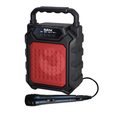 Karma Hps 44r, Diffusore Amplificato Ricaricabile Con Microfono, Colore Red