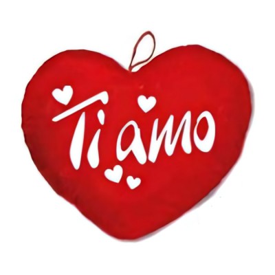 Cuore Peluche Ricamato 35cm - Ti Amo