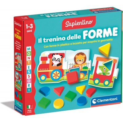 Sapientino Montessori Il Trenino Delle Forme - Puzzle, Flashcards - Clementoni