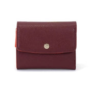 Portafoglio Piccolo Con Patta Colorful Prugna | Campo Marzio