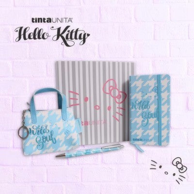 Tinta Unita Hello Kitty Gift Set Scatola Regalo Penna + Borsetta + Taccuino - 3 Colori Assortiti
