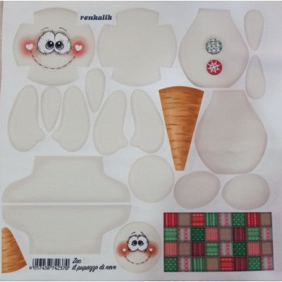 Panno Kraft 3d Zac Il Pupazzo Di Neve Renkalik