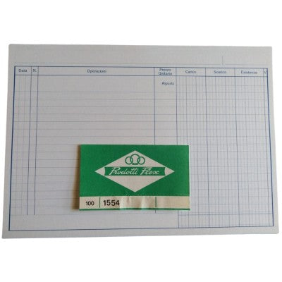 Prodotti Flex 1554 – Schede Carico-scarico-esistenza – Grafica Ante Euro