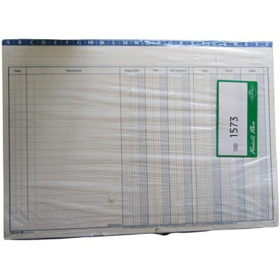 Prodotti Flex 1573 - Dare - Avere - Saldo (in Evidenza Imponibile E Iva) Con Rubrica A-z - Grafica Ante Euro