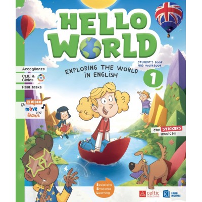 Hello World Vol.1 Exploring The World In English.student's Book & Workbook. Wonder Magazine, My World Picture Dictionary.