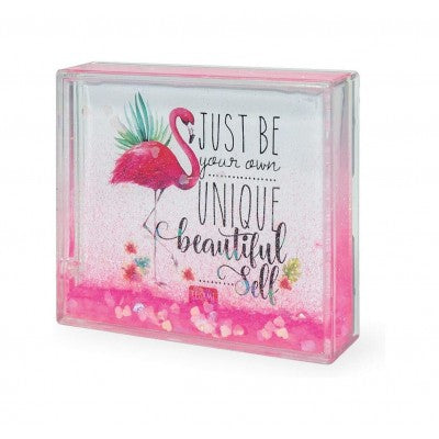 Portafoto Piccolo Con Glitter Rosa Flamingo 9x5 Cm  - Legami