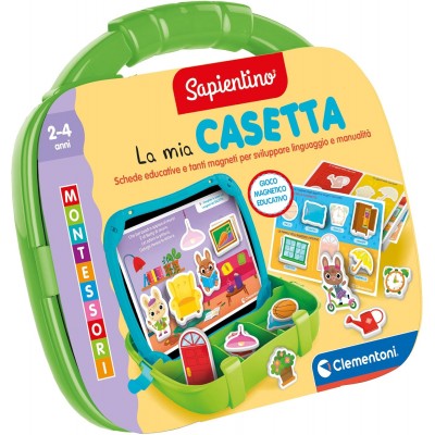 Clementoni Sapientino Valigetta Magnetica Casetta Montessori - Gioco Educativo Montessori 2 Anni Per Imparare Nuove Parole