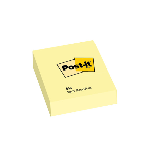 Blocco foglietti - 654 - 76 x 76 mm - giallo Canary - 100 fogli - Post-it