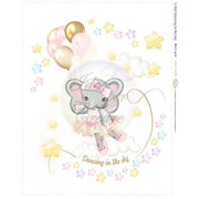 Pannello Copertina Pile E Cotone Bimba Elefante Dancing In The Sky