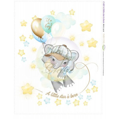 Pannello Copertina Bimbo Elefante A Little Star Is Born