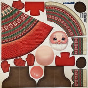 Panno Kraft 3d Babbo Natale Renkalik