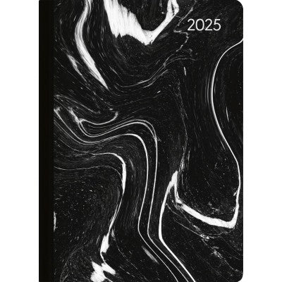 Agenda Giornaliera 12 Mesi 2025 Style Marble - Alpha Edition - 10,7 X 15,2 Cm