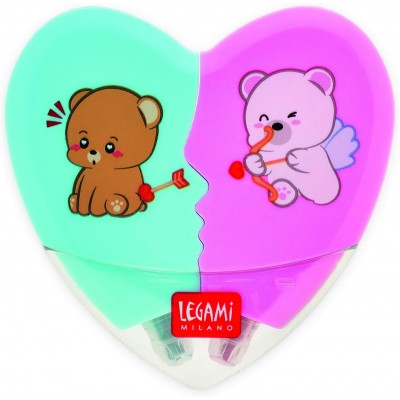 Legami - Evidenziatori 2 In 1 - Forma Di Cuore, Edizione Limitata San Valentino