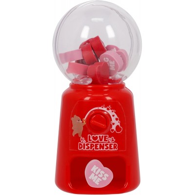 Legami - Mini Distributore Gomme Per Cancellare, Love Dispenser, 15 Gomme, Gomma A Forma Cuore