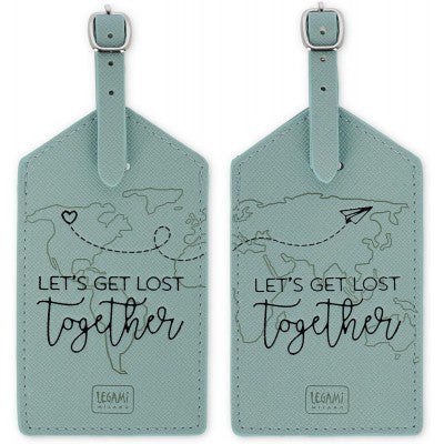 Legami - Etichette Bagaglio, Set Di 2 Targhette Per Valigia, In Pelle Pu E Microfibra
