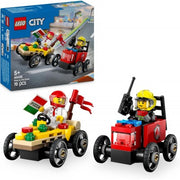 Lego City - Veicoli Da Corsa: Pizzaiolo Contro Pompiere 60458