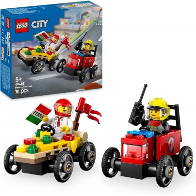 Lego City - Veicoli Da Corsa: Pizzaiolo Contro Pompiere 60458