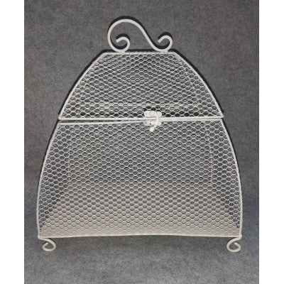 Gabbietta Decorativa In Metallo Bianco