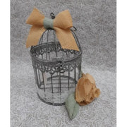 Gabbietta Tonda In Metallo Naturale