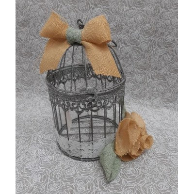 Gabbietta Tonda In Metallo Naturale