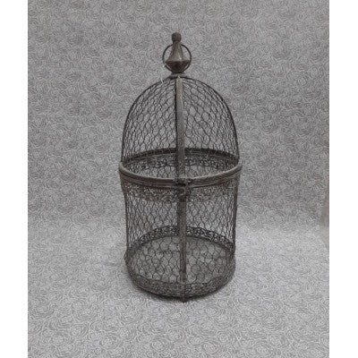 Gabbia Tonda In Metallo Naturale