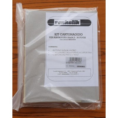 Kit Cartonaggio Per Album Foto 20x24,5 – 30 Fogli – Avorio
