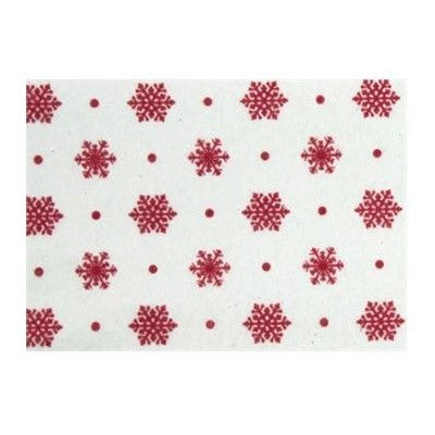 Feltro Stampato “fiocco” – Latte/rosso – Renkalik