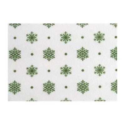 Feltro Stampato “fiocco” – Latte/verde – Renkalik